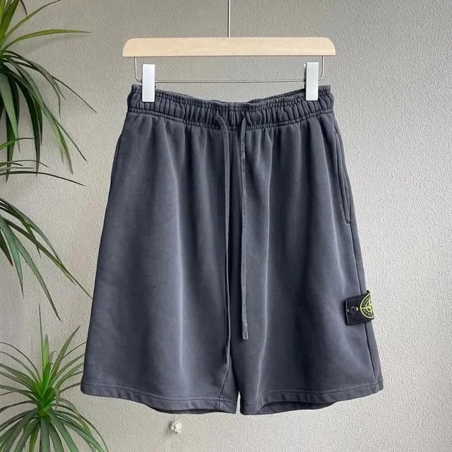 Stone Island Cotton Jersey Shorts Dark Grey