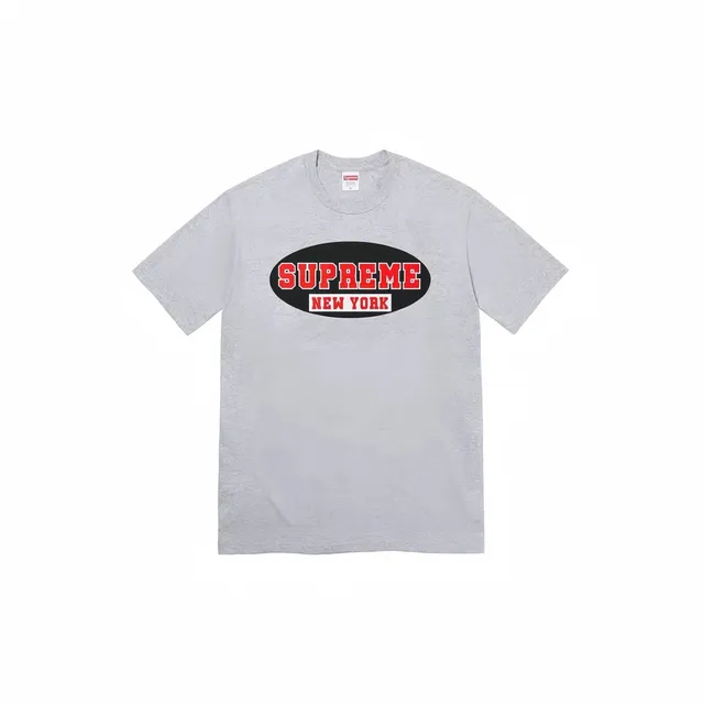 Supreme Oval Logo Tee Grey