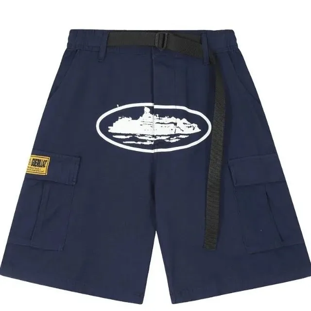 Caterpillar Cargo Shorts Oval Logo Print