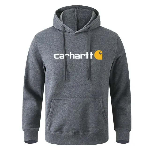 Carhartt Logo Hoodie Heather Grey