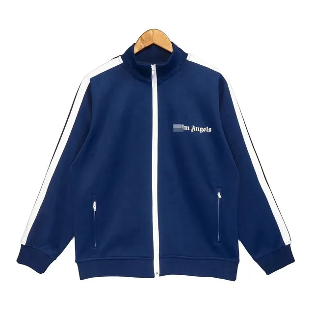 Palm Angels Track Jacket Navy with White Stripes