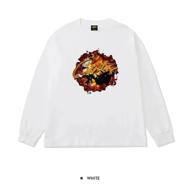 Corteiz Long Sleeve Tee Flame Graphic