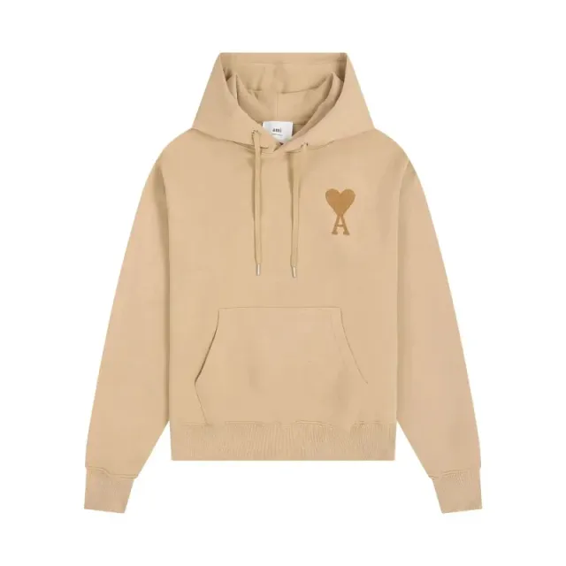 AMI Paris Heart Logo Hoodie Embroidered Heart