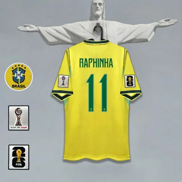 Brazil home jersey, number 11 with captain's armband