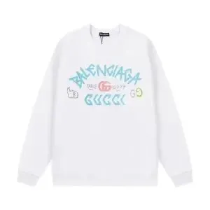 Crewneck Sweatshirt Balenciaga x Gucci Logo Print