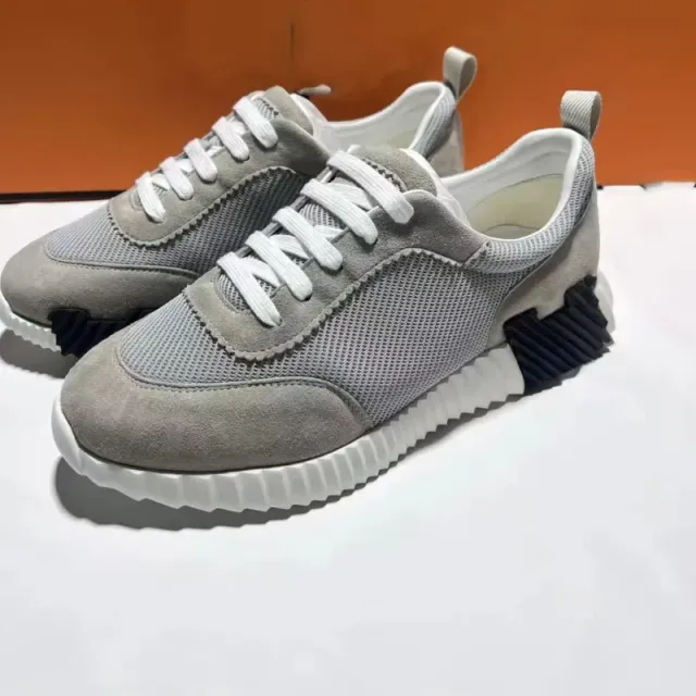 Hermès Run Away Grey Suede and Mesh