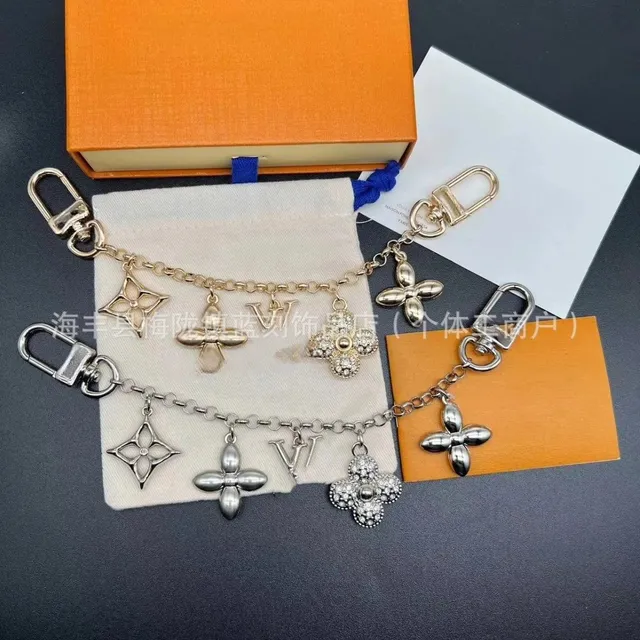 Louis Vuitton LV Chain Charm Set Metallic with Crystal Accents