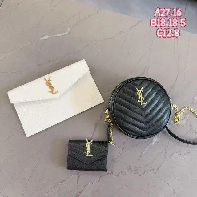Saint Laurent Envelope Clutch, Round Crossbody, Mini Wallet