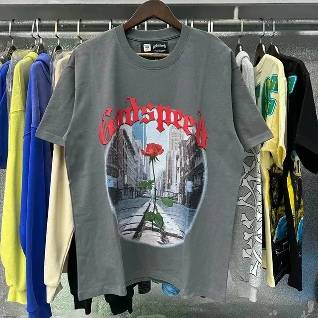 Graphic Tee Godspeed Rose Print