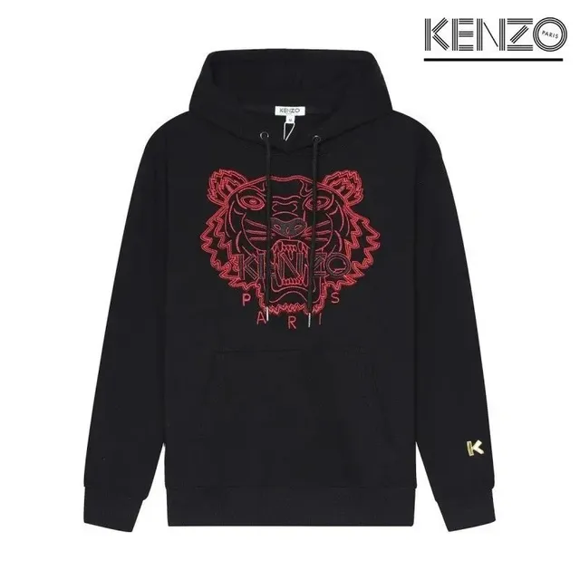 Kenzo Tiger Hoodie Red Embroidered
