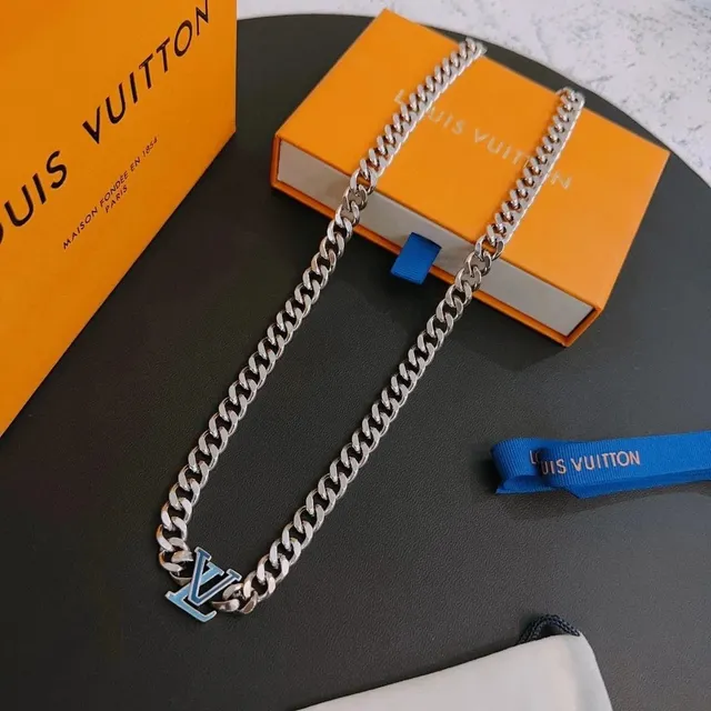 Louis Vuitton Chain Necklace LV Logo