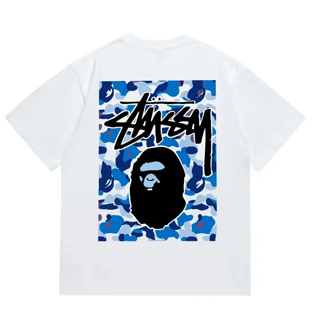 Stüssy Graphic Tee BAPE Camo Stussy Collaboration