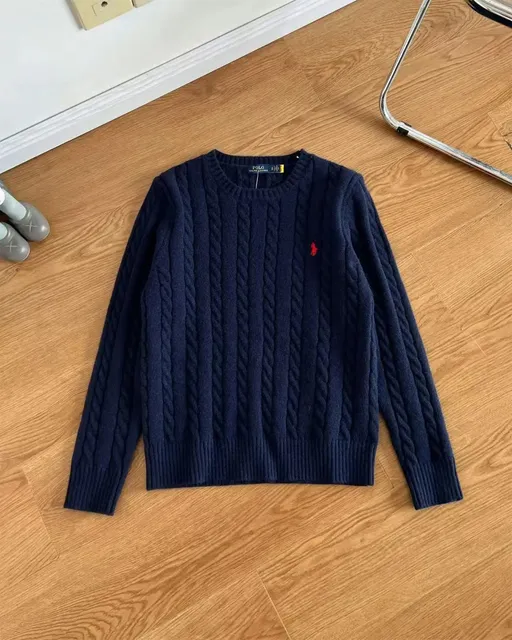 Polo Ralph Lauren Cable Knit Sweater Classic Fit Navy