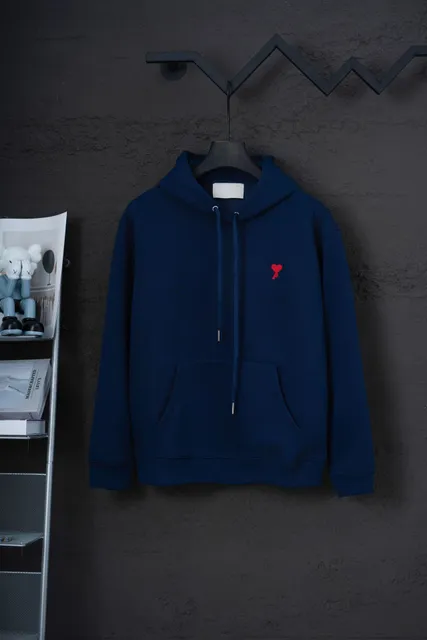 Treasure Blue 922 Small Heart Thickened Hoodie