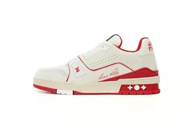 Louis Vuitton LV Trainer White Red