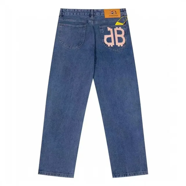 Balenciaga Logo Jeans Bitcoin Logo Patch