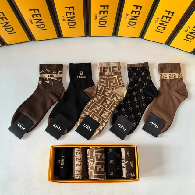 Fendi Logo Socks FF Monogram