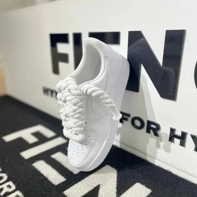 Nike Air Force 1 Low Triple White Rope Laces