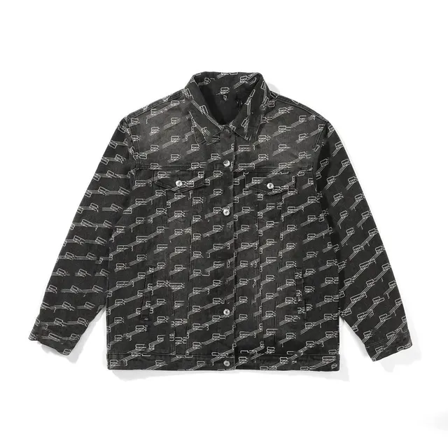Fragment Design Denim Jacket Lightning Print