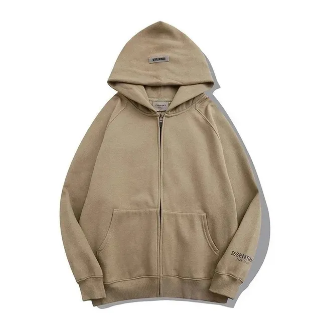 Fear of God Essentials Zip-Up Hoodie Essentials Logo
