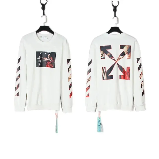 Off-White Crewneck Sweatshirt Painted Arrow Print