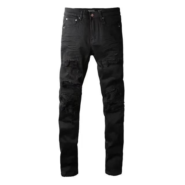 Levi's Slim Fit Jeans Distressed Black