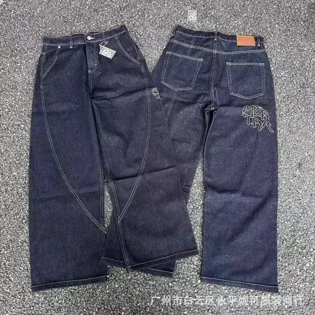 BAPE Straight Fit Jeans Ape Head Embroidery