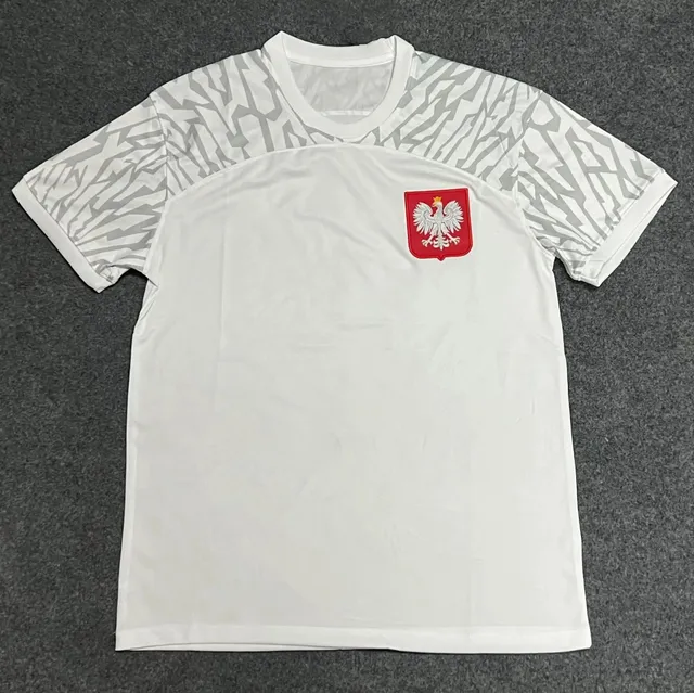 Poland National Team National Team Jersey White with Grey Pattern