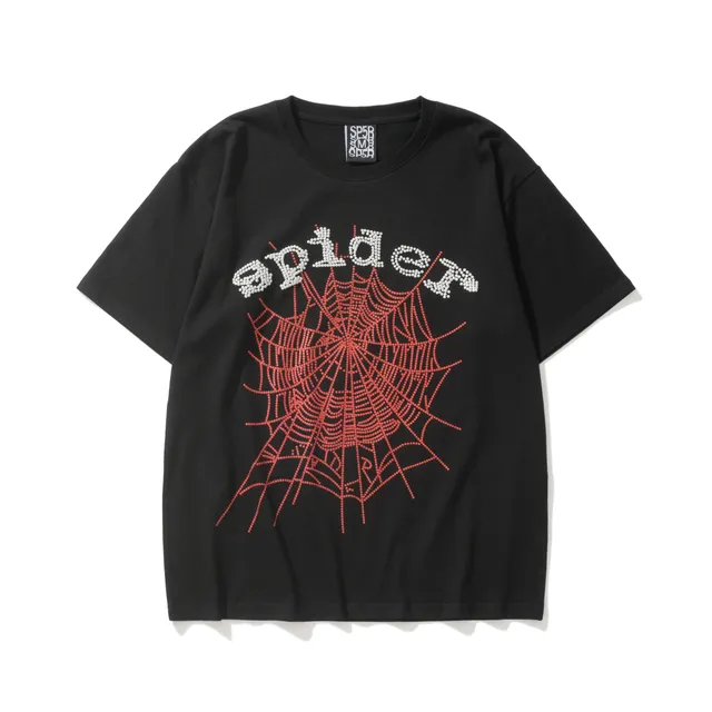 Sp5der Spider Web T-Shirt Crystal Embellished