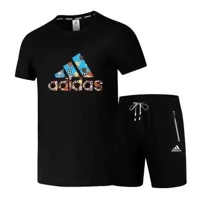 Adidas T-Shirt and Shorts Set Graphic Logo