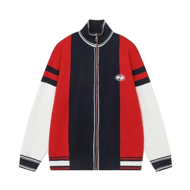 Gucci Zip-Up Knit Cardigan Color-Block
