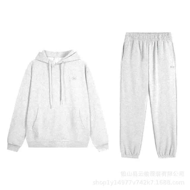 Hoodie and Joggers Set Heather Grey