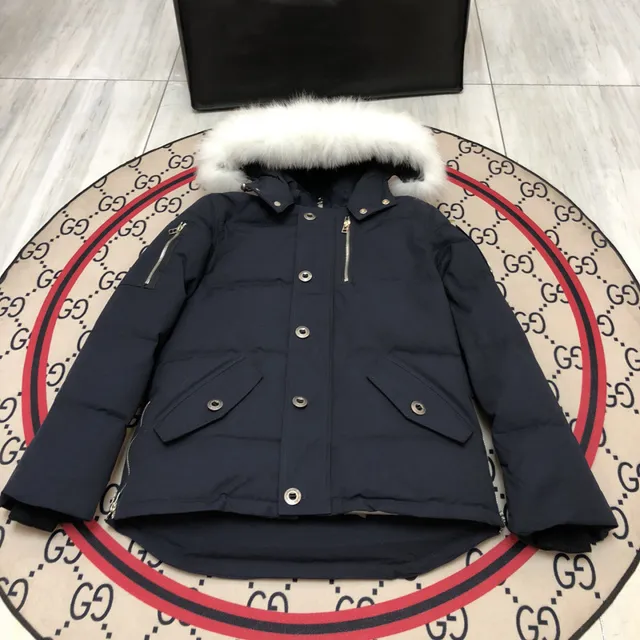 Navy blue (06 men's white fur collar)