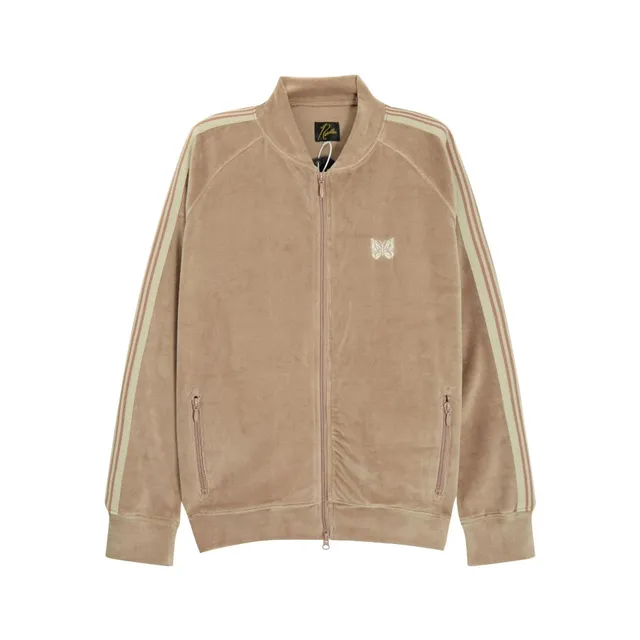 Velvet Track Jacket Butterfly Embroidery
