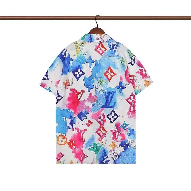 Louis Vuitton Short-Sleeve Shirt Multicolor Monogram Watercolor Print