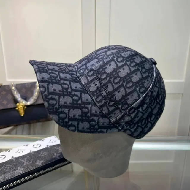 Dior Baseball Cap Oblique Logo Print