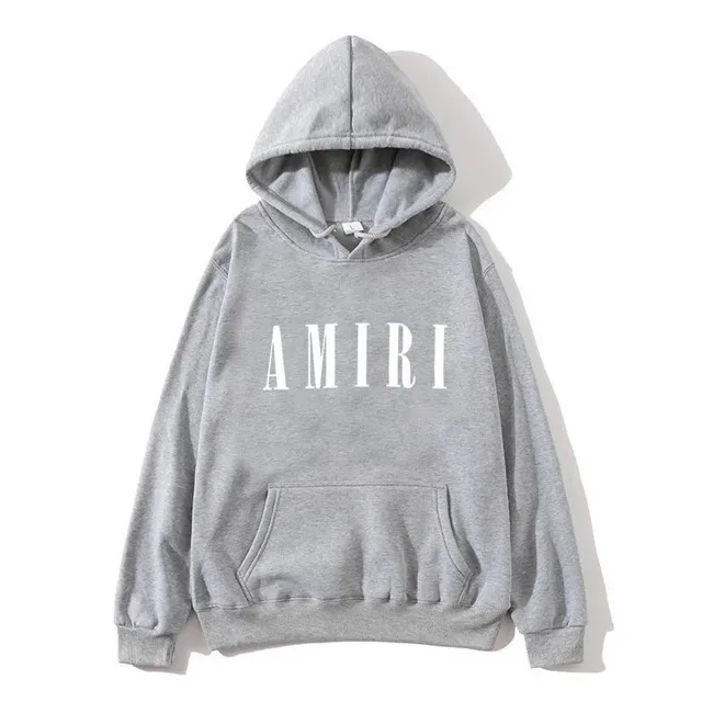 Amiri Logo Hoodie Heather Grey