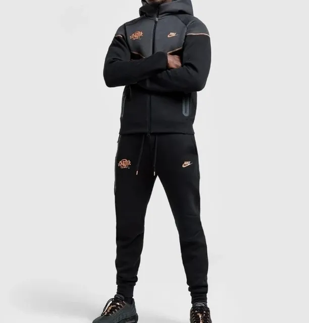 Nike NOCTA Hoodie and Joggers Set Black/Grey/Orange