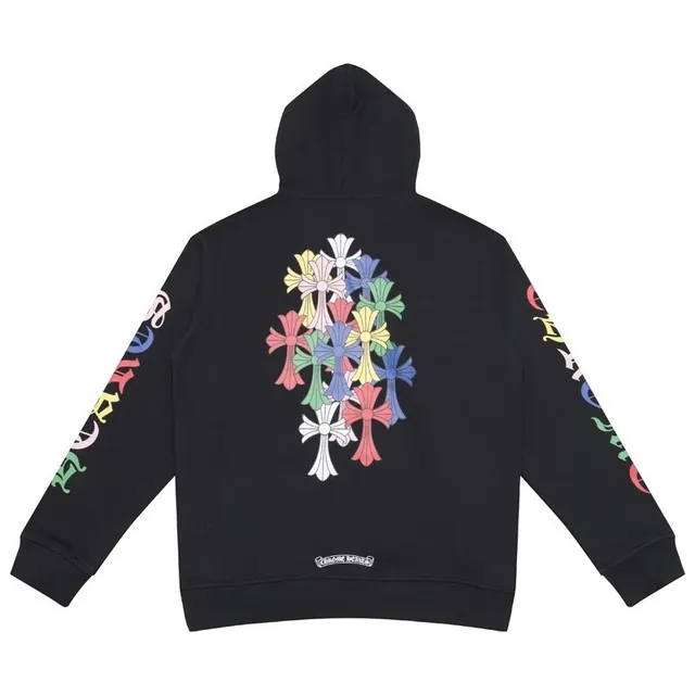 Chrome Hearts Hoodie Multicolor Cross Print