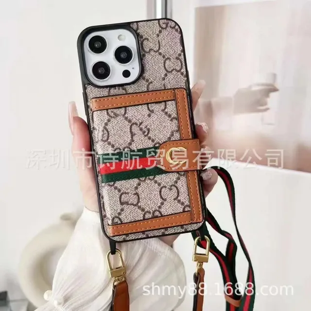 Gucci GG Marmont Phone Case Web Stripe Cardholder