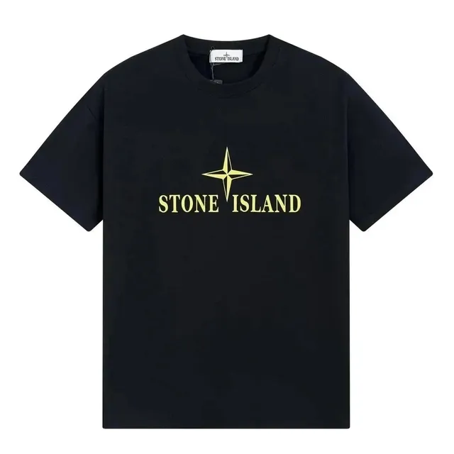 Stone Island Logo T-Shirt Yellow Compass Logo