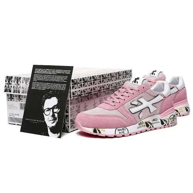Amiri Sneaker Pink Mesh with Logo Detail