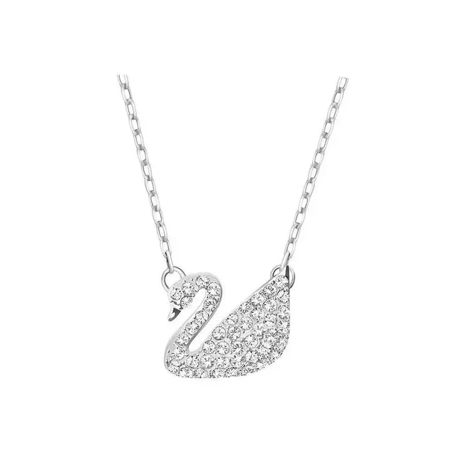 Swarovski Swan Necklace Crystal Pave