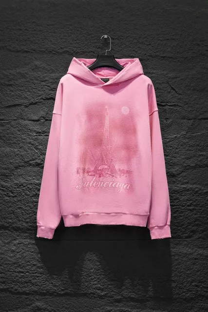 Balenciaga Hoodie Eiffel Tower Print