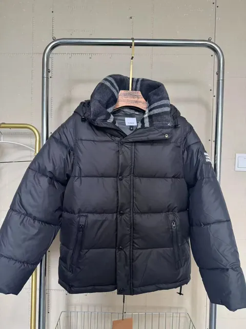 Burberry Puffer Jacket Checkered Collar