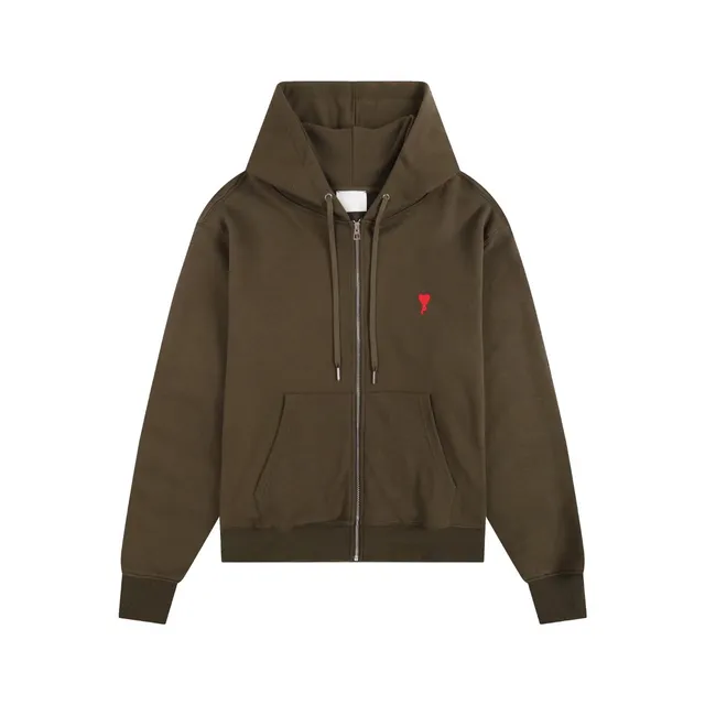 Brown 403 small heart-shaped zipper design