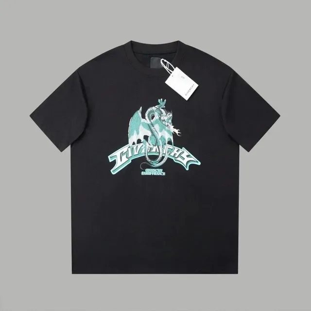 Givenchy Dragon Graphic Tee Mint Dragon Print