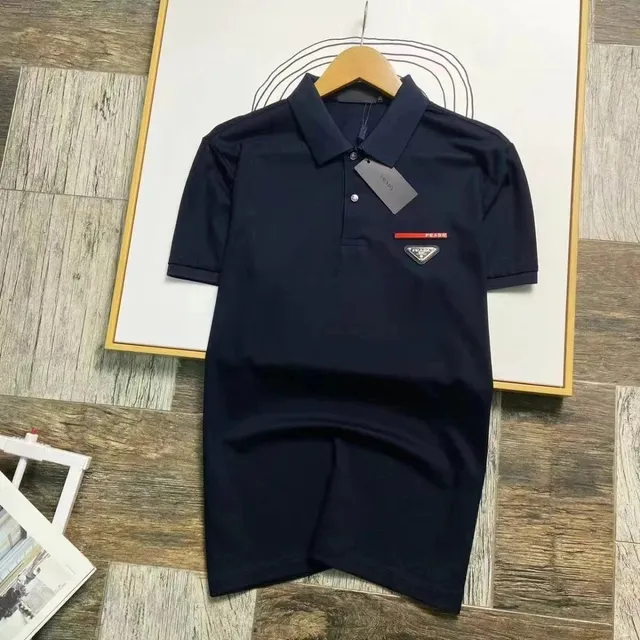 Prada Polo Shirt Triangle Logo