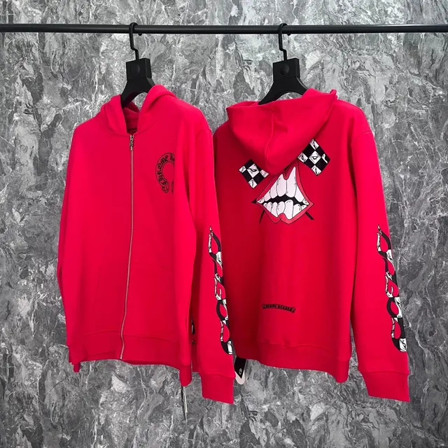 Chrome Hearts Zip-Up Hoodie Teeth Graphic