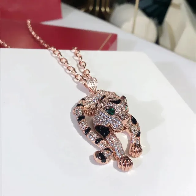 Cartier Panthère Pendant Paved with Diamonds and Onyx